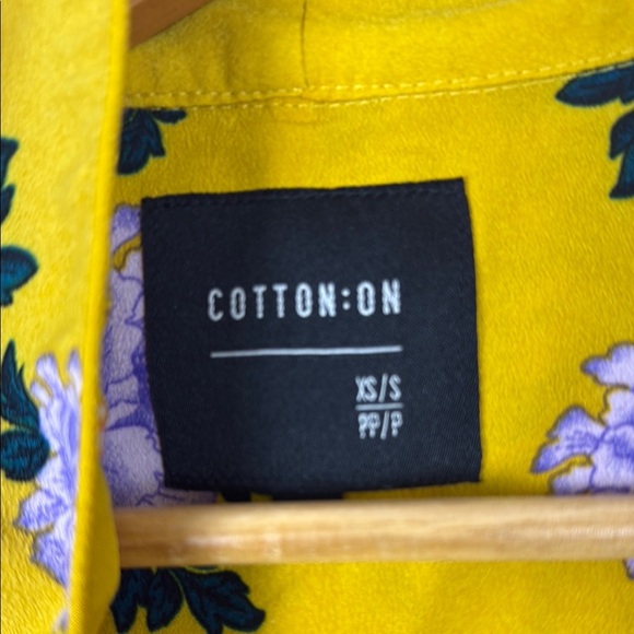 Cotton-On Floral Yellow Kimono Jacket Size Extra Small - Picture 2 of 5